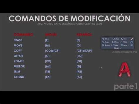 Arquitectos En Proceso Autocad Comandos De Modificacion