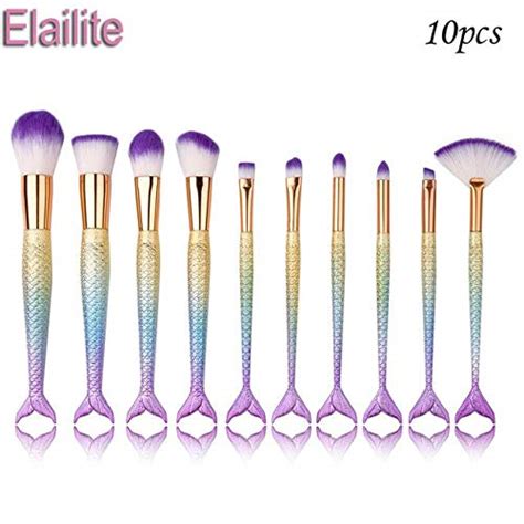 Buy Homely Elailite Mermaid Makeup Brush Set Pcs Unicorn Rainbow