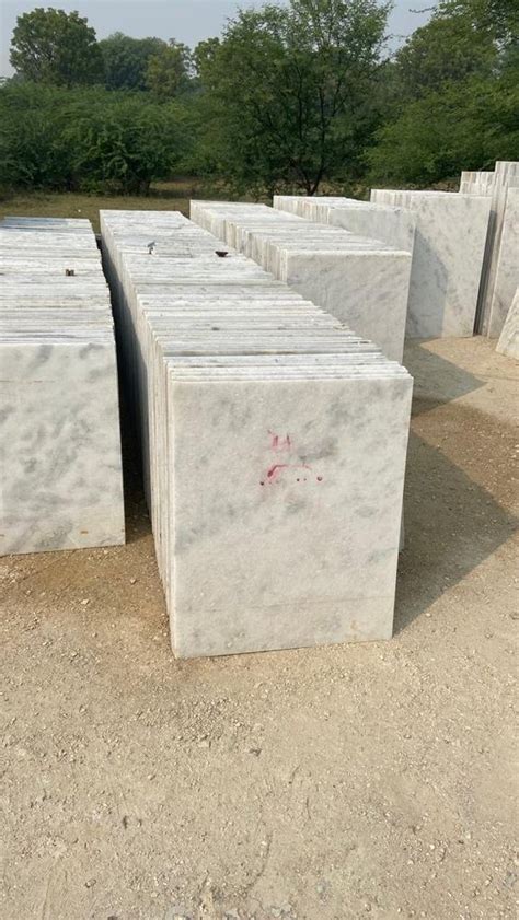 White Indian Marble Rajasthan Marbles Tiles Thickness 13 15mm At Rs