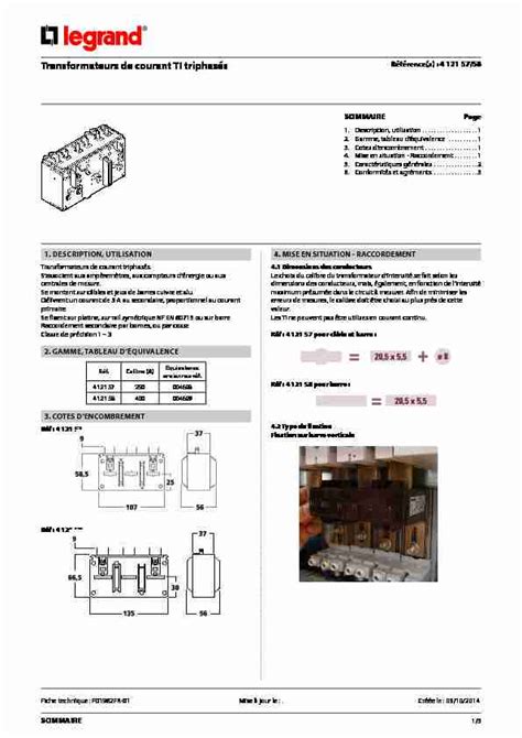 Transformateurs de courant TI triphasés Référence s 4 121