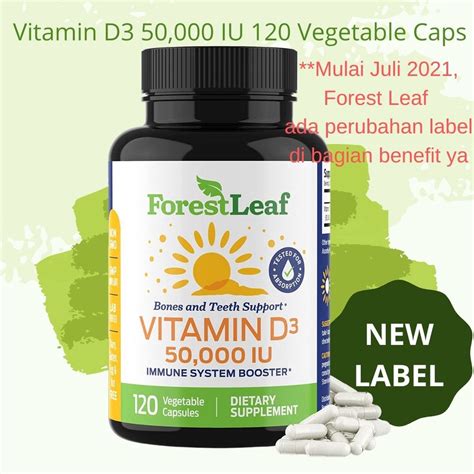 Jual Forest Leaf Vitamin D3 50 000 Iu Weekly Supplement Indonesia Shopee Indonesia