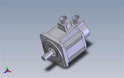 台达伺服电机ecma Kx1315es（无刹车）solidworks 2016模型图纸下载 懒石网