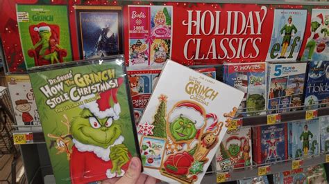 Walmart Christmas Holiday Dvd Movie Selection New Grinch Slipcover