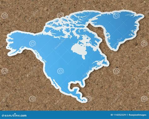 Blank map of North America stock illustration. Illustration of green ...