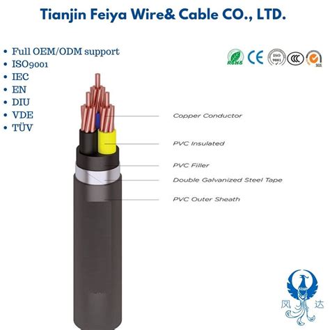 High Strength PVC Sheath Best Price 0 6 1 Kv PVC Insulated Steel Tapes