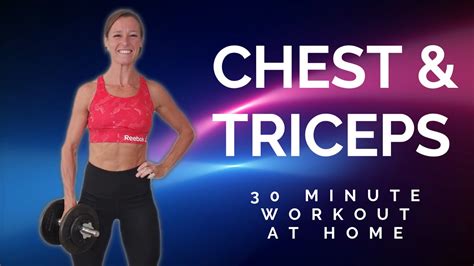 Minute Chest And Triceps Workout With Dumbbells At Home Youtube