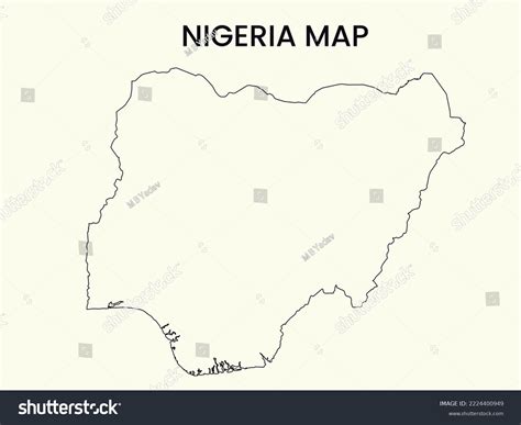 Map Of Nigeria Outline Map Nigeria Vector Royalty Free Stock Vector