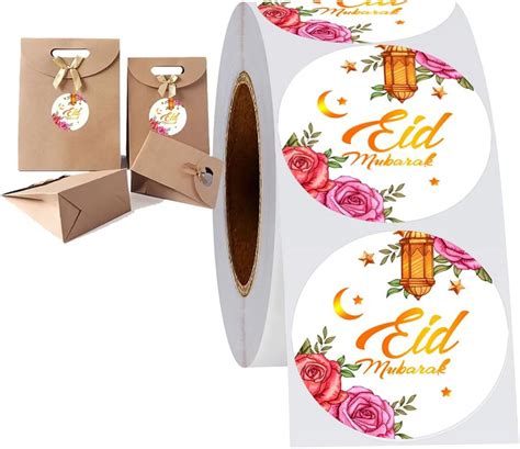 Eid Mubarak Stickers Inch Ramadan Kareem Labels Ramadan Party