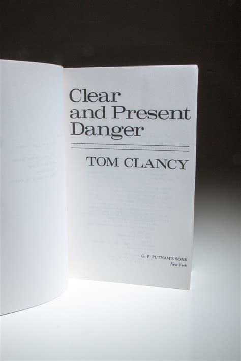 Clear and Present Danger - The First Edition Rare Books