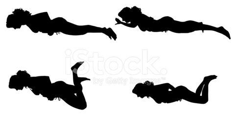 Vector Silhouette Of A People Who Swim. Stock Photo | Royalty-Free ...