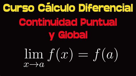 Definici N Formal De Continuidad Curso De C Lculo Diferencial Youtube