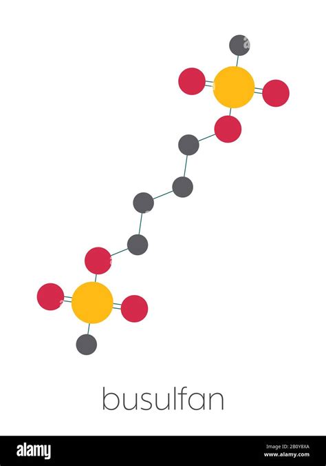 Mol Cula De Medicamento Para El C Ncer De Busulf N Ilustraci N