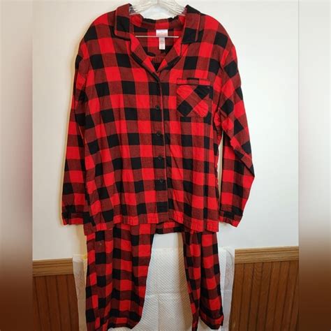 Wondershop Intimates And Sleepwear Wondershop Womens Flannel Red Black Buffalo Plaid Pajama