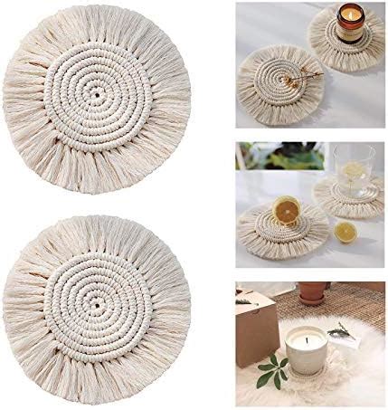 Amazon Pack Cotton Coasters For Drinks Round Woven Absorbent