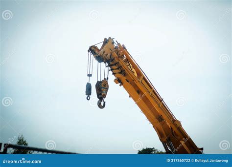 The Hook Block of the Mobile Crane and Slinging that Inspector ...