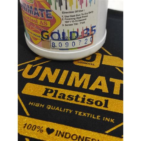 Jual Tinta Sablon Unimate Plastisol As Gold Gr Shopee Indonesia