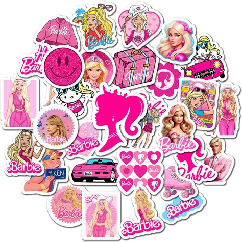 100 Pcs Cartoon Stickers Hot Pink Stickerswaterproof Vinyl Stickers For Laptop