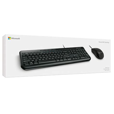 Combo Teclado Y Mouse Alambrico Microsoft Wired Usb Negro Solusoft