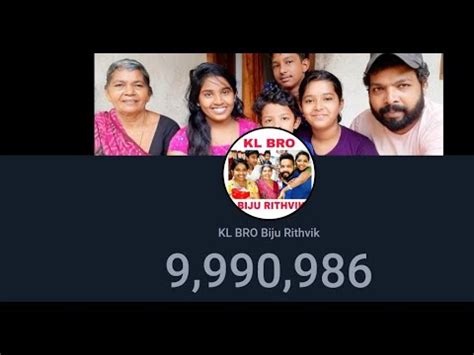 KL BRO BIJU RITHVIK 10 M LIVE SUB COUNT KLBROBIJURITHVIK YouTube