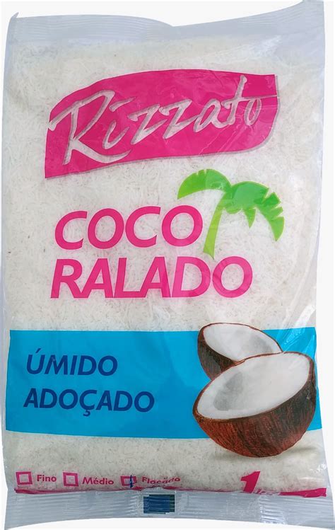 COCO RALADO FLOCADO ÚMIDO E ADOÇADO 1KG Casa do Confeiteiro