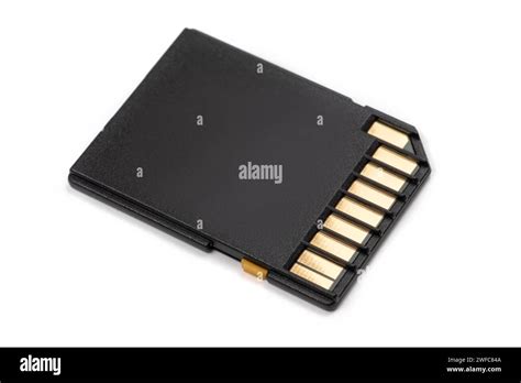 Black Memory Sd Card Isolated On White Stock Photo Alamy