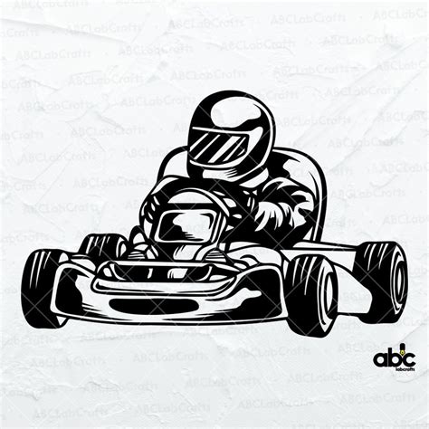 Go Kart Riding Svg File Go Kart Files For Cricut Go Kart Etsy