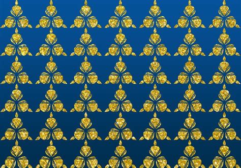 Premium Vector A Blue And Gold Pattern With A Gold Pattern