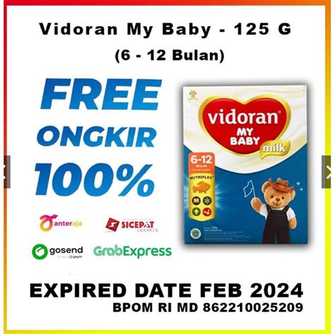 Jual Susu Vidoran My Baby Umur 6 12 Bulan 125 Gram Susu Formula