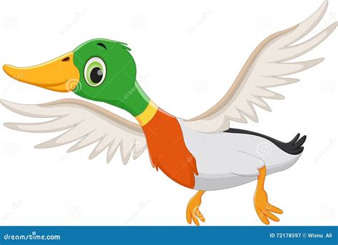 Flying Duck Mascot Vector Illustration | CartoonDealer.com #80230734