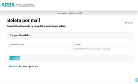 Como Recibir Tu Boleta Arba Por Email Nota Social