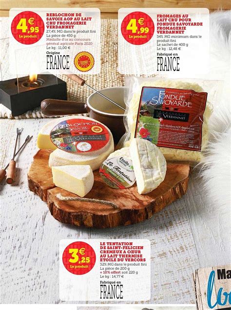 Promo Reblochon De Savoie Aop Au Lait Cru Fromagerie Verdannet