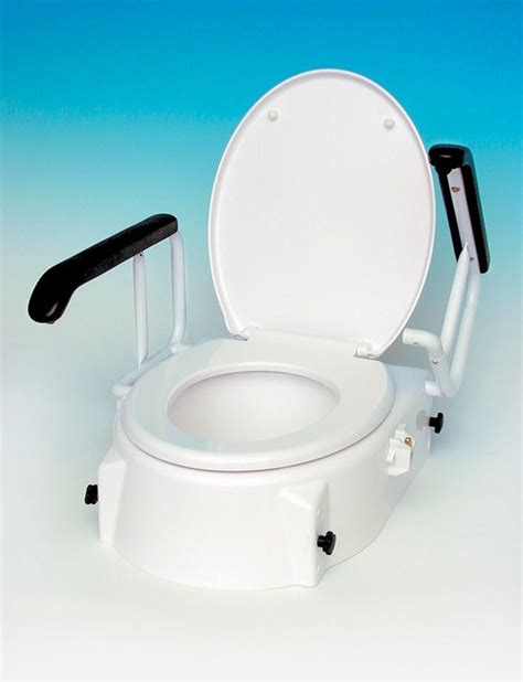 Adjustable Raised Toilet Seat With Arm Rests Toilet Seat Disabled