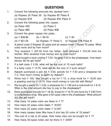 Cbse Class 3 Maths Sample Paper Set I Artofit