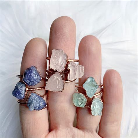 Rose Quartz Ring Rose Quartz Stone Rose Quartz Crystal Aquamarine