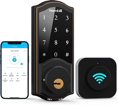 Free Shipping Wifi Smart Locks Deadbolt With Keypad Hornbill Keyless Entry Digital Front Door