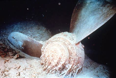 The Giant Propeller Of The Sunken Titanic Lies On The Floor Of The