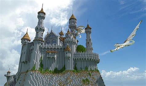 Castle with Dragons Minecraft Map | Minecraft castle, Minecraft castle ...