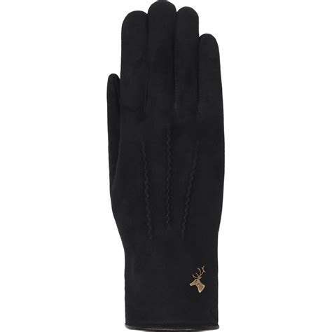 Womens Black Suede Leather Gloves Elizabeth Schwartz And Von Halen®