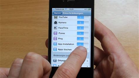 iPhone Apps löschen und deinstallieren YouTube