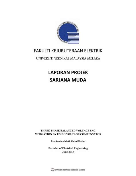 PDF LAPORAN PROJEK SARJANA MUDA Universiti Eprints Utem Edu My