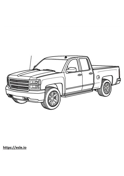 Chevrolet Silverado 4wd 2024 Coloring Page