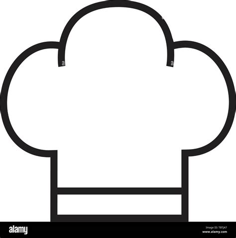 Cooking hat icon line on the white background illustration Chef hat vector cooking hat Stock ...