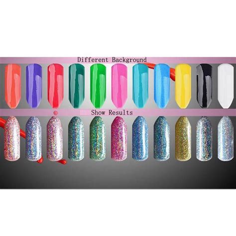 Buy 2g Holographic Shiny Nail Art Glitter Powder Dust Decor Sequins