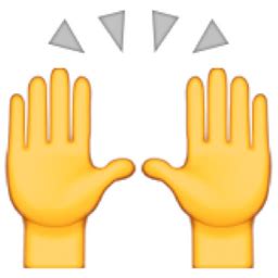 🙌 Person Raising Both Hands in Celebration Emoji (U+1F64C/U+E427)