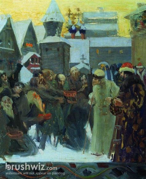 Exit Of Tsar Ivan The Terrible By Boris Kustodiev Oil Painting