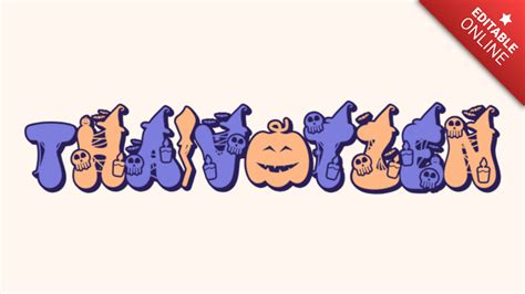 Thaivotzen Halloween Pumpkin Font Text Effect Generator