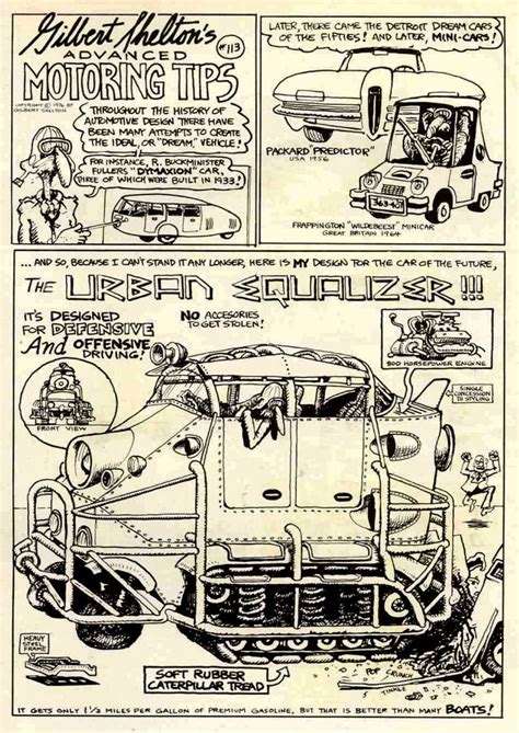 Gilbert Shelton S Advanced Motoring Tips 113 1977 From Rip Off Comix