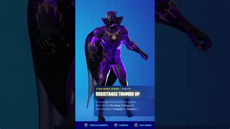 Resistance Thumbs Up Black Panther Showcase Fortnite Dances And Emotes