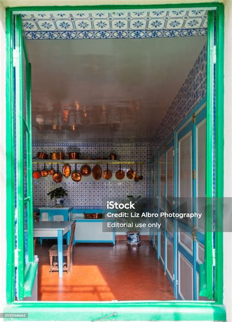 Claude Monets Kitchen In His Giverny Home Seen Through An Open Window