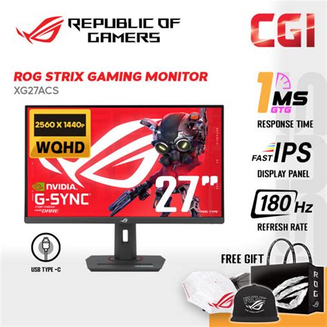 Asus 27 ROG Strix XG27ACS Fast IPS WQHD HDR400 GSync Adaptive Sync